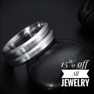⭐️3for$30! 🆕 Silver Concave Ring Band Unisex Sz 11 NWT